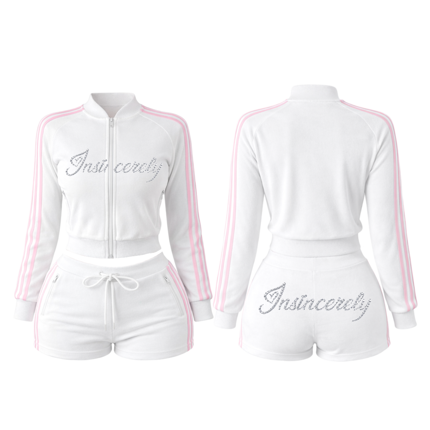 BLUSH & TELL VELOUR RHINESTONE SET
